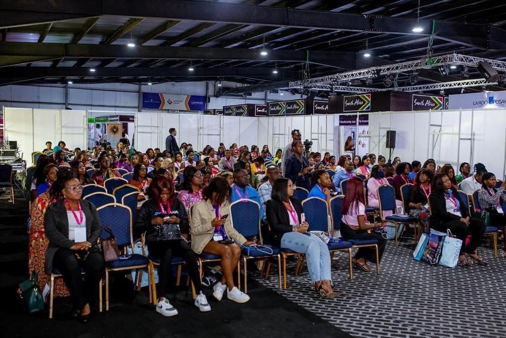 Me and Cashaam Team answering questions from the participant of our Community Event in Lagos